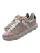 Louis Vuitton Shoe Size 41 Pink & White Leather Lace Up Low Top Sneakers Pink & White / 41