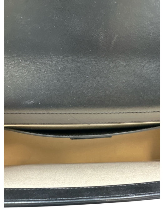 Jacquemus Black Leather Crossbody Strap Flap Logo Top Handle Bag Black / M