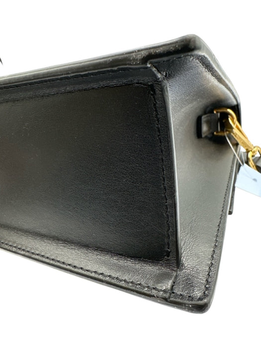 Jacquemus Black Leather Crossbody Strap Flap Logo Top Handle Bag Black / M