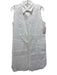 Pure NAVY Size XS White Linen Sleeveless Button Front Collared Shirt Dress White / XS