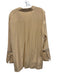 Lafayette 148 Size L Peach Beige Silk Long Sleeve Monili Detail Button Up Top Peach Beige / L