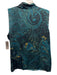 Elie Tahari Size Est L Black & Teal Print Missing Fabric Tag Sleeveless Top Black & Teal Print / Est L