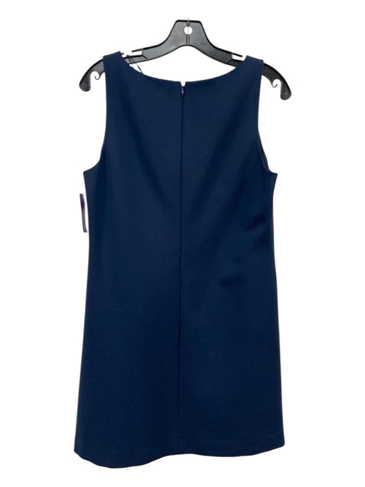 Theory Size 8 Blue Viscose Blend Sleeveless V Neck Back Zip Dress Blue / 8