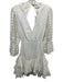 Hemant & Nandita Size S White Cotton Crochet Lace Long Sleeve Tiered Mini Dress White / S