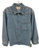 DL1961 Size L Light Wash Cotton Blend Denim Long Sleeve Snap Button Front Top Light Wash / L