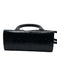 Coperni Black Leather Croc Embossed Zip Close Silver Tone Hardware Bag Black
