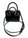 Coperni Black Leather Croc Embossed Zip Close Silver Tone Hardware Bag Black