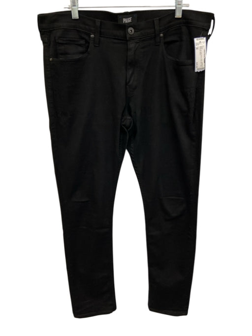 Paige Size 36 Black Cotton Blend Solid Slim Jean Men's Pants Black / 36