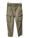 Stella McCartney Size 26 Green Cotton Side Pockets Straight Leg Zip Fly Pants Green / 26