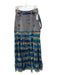 We The Free Size 28 Gray, Blue, Green Cotton Denim Tiered Maxi Skirt Gray, Blue, Green / 28