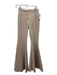 Free People Size Est M Beige Cotton & Polyester Elastic Waist Zip & Button Pants Beige / Est M