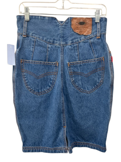 F.U.S Size S Medium Wash Cotton Denim High Rise Pockets Pencil Skirt Medium Wash / S