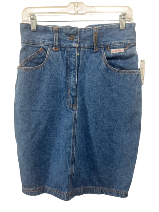 F.U.S Size S Medium Wash Cotton Denim High Rise Pockets Pencil Skirt Medium Wash / S