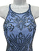 Sherri Hill Size 2 Blue Polyester Beaded Crystals Dangle Back Zip Dress Blue / 2
