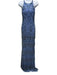 Sherri Hill Size 2 Blue Polyester Beaded Crystals Dangle Back Zip Dress Blue / 2