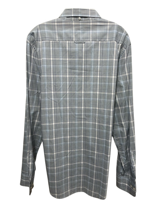 Gant Size XL Gray & Blue Cotton Plaid Button up Men's Long Sleeve Shirt Gray & Blue / XL
