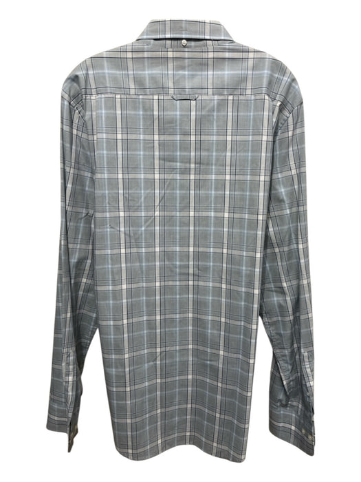 Gant Size XL Gray & Blue Cotton Plaid Button up Men's Long Sleeve Shirt Gray & Blue / XL