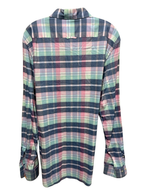 Gant Size XL Blue & Green Cotton Blend Plaid Button up Men's Long Sleeve Shirt Blue & Green / XL