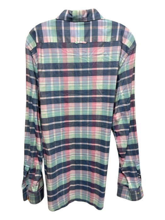Gant Size XL Blue & Green Cotton Blend Plaid Button up Men's Long Sleeve Shirt Blue & Green / XL