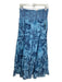 Love The Label Size S Blue Cotton Smocked Waist Band Paisley Maxi Skirt Blue / S