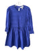 Apiece Apart Size S Blue Cotton Smocked Keyhole Pockets Drawstring Dress Blue / S