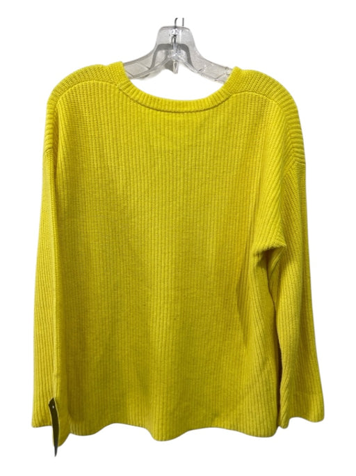 A.L.C. Size S Yellow Viscose, Nylon, Wool, Cotton V Neck Ribbed Sweater Yellow / S