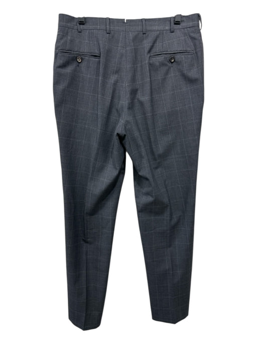 Sid Mashburn Size 34 Dark Gray Wool Windowpane Dress Men's Pants 34
