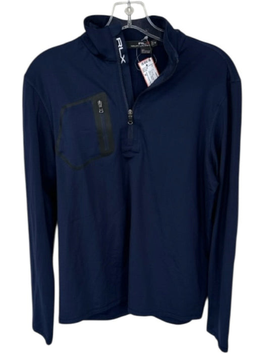 Ralph Lauren Sport Navy Polyester Blend Half Zip Athletic Men's Pullover Navy / M