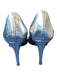 J Crew Shoe Size 8.5 Silver Leather Stiletto Pointed Toe Metalic Pumps Silver / 8.5