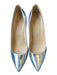 J Crew Shoe Size 8.5 Silver Leather Stiletto Pointed Toe Metalic Pumps Silver / 8.5