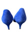 J Crew Shoe Size 7.5 Cobalt Blue Suede Kitten Heel Pointed Toe Metalic Pumps Cobalt Blue / 7.5