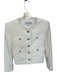 Veronica Beard Size 6 White Cotton Fringe Front Pockets Shoulder Pads SHW Jacket White / 6