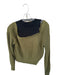 Veronica Beard Size M Green & Black Cotton Knit Asymetric Sweater Green & Black / M