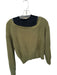 Veronica Beard Size M Green & Black Cotton Knit Asymetric Sweater Green & Black / M