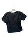 Les Coyotes de Paris Size 36 Black Cotton Short Sleeve Ruffles Top Black / 36
