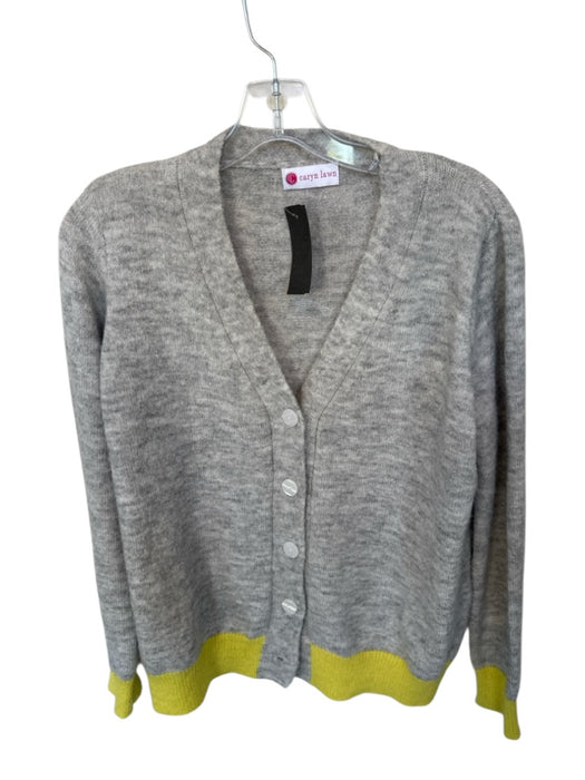 Caryn Lawn Size One Size Gray & Yellow Acrylic Blend Knit Long Sleeve Sweater Gray & Yellow / One Size