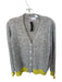Caryn Lawn Size One Size Gray & Yellow Acrylic Blend Knit Long Sleeve Sweater Gray & Yellow / One Size