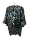 Emerson Fry Size M/L Silver Sequins Long Sleeve Open Front Long Jacket Silver / M/L