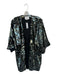 Emerson Fry Size M/L Silver Sequins Long Sleeve Open Front Long Jacket Silver / M/L