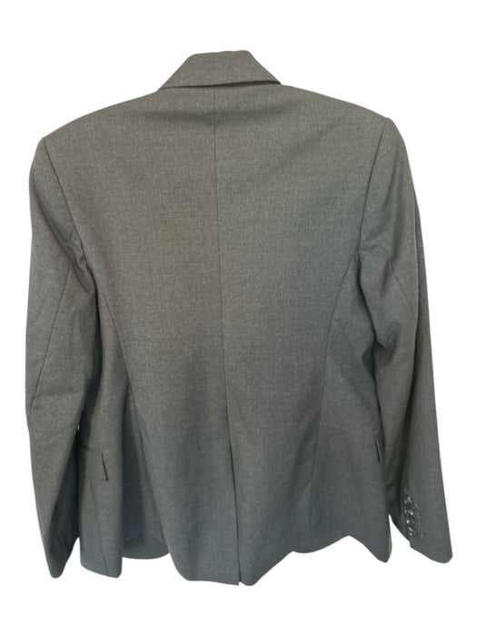 G. Size 4 Charcoal Virgin Wool Long Sleeve One Button Blazer Jacket Charcoal / 4