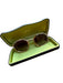 Krewe Orange & Multi Acetate round Gold Hardware Sunglasses Orange & Multi