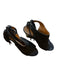 Chloe Shoe Size 37.5 Black Suede Wedge Fringe Open Toe Booties Black / 37.5