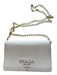 Prada Blush Leather Saffiano Logo Front Flap Chain Strap Bag Blush / S