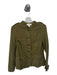 Nili Lotan Size M Army Green Cotton & Linen Button Down Outer Pockets Jacket Army Green / M