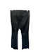 SPRWMN Size M Black Leather Waist Band High Waist Cropped Flare Pants Black / M