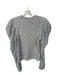 Ulla Johnson Size M Light Gray Cotton Shoulder Detail Heathered Sweater Light Gray / M