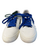 Off White Shoe Size 39 White & Blue Canvas Almond Toe Lace Up Logo Sneaker Shoes White & Blue / 39