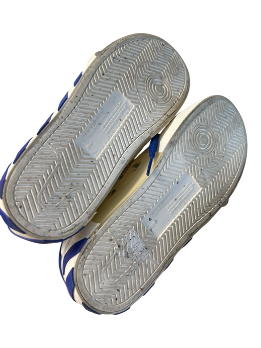 Off White Shoe Size 39 White & Blue Canvas Almond Toe Lace Up Logo Sneaker Shoes White & Blue / 39