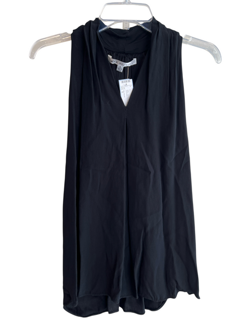 Max Studio Size S Black Viscose V Neck Racerback Sleeveless Top Black / S
