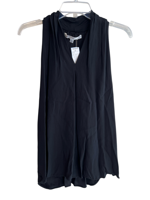 Max Studio Size S Black Viscose V Neck Racerback Sleeveless Top Black / S